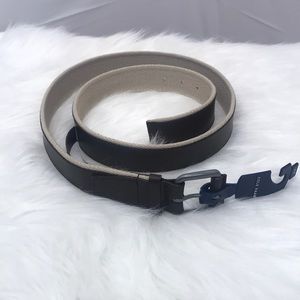 Cole Haan brown leather/webbing belt NWT